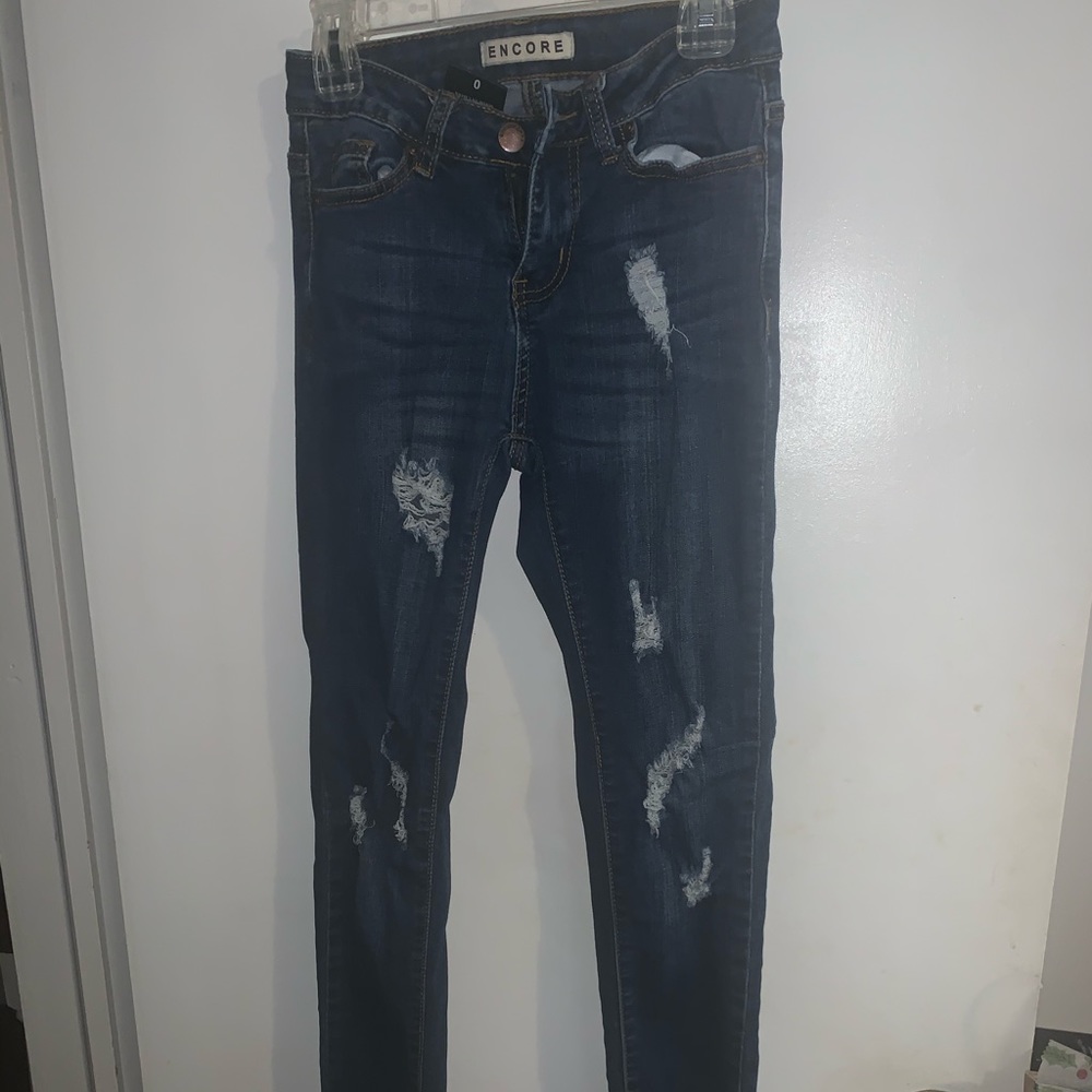 Distressed jeans